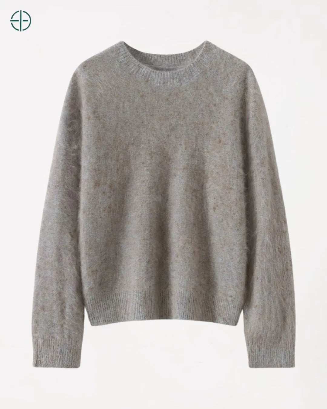 Suéter Feminino Isabella Cinza 100% Cashmere | Rest Money™