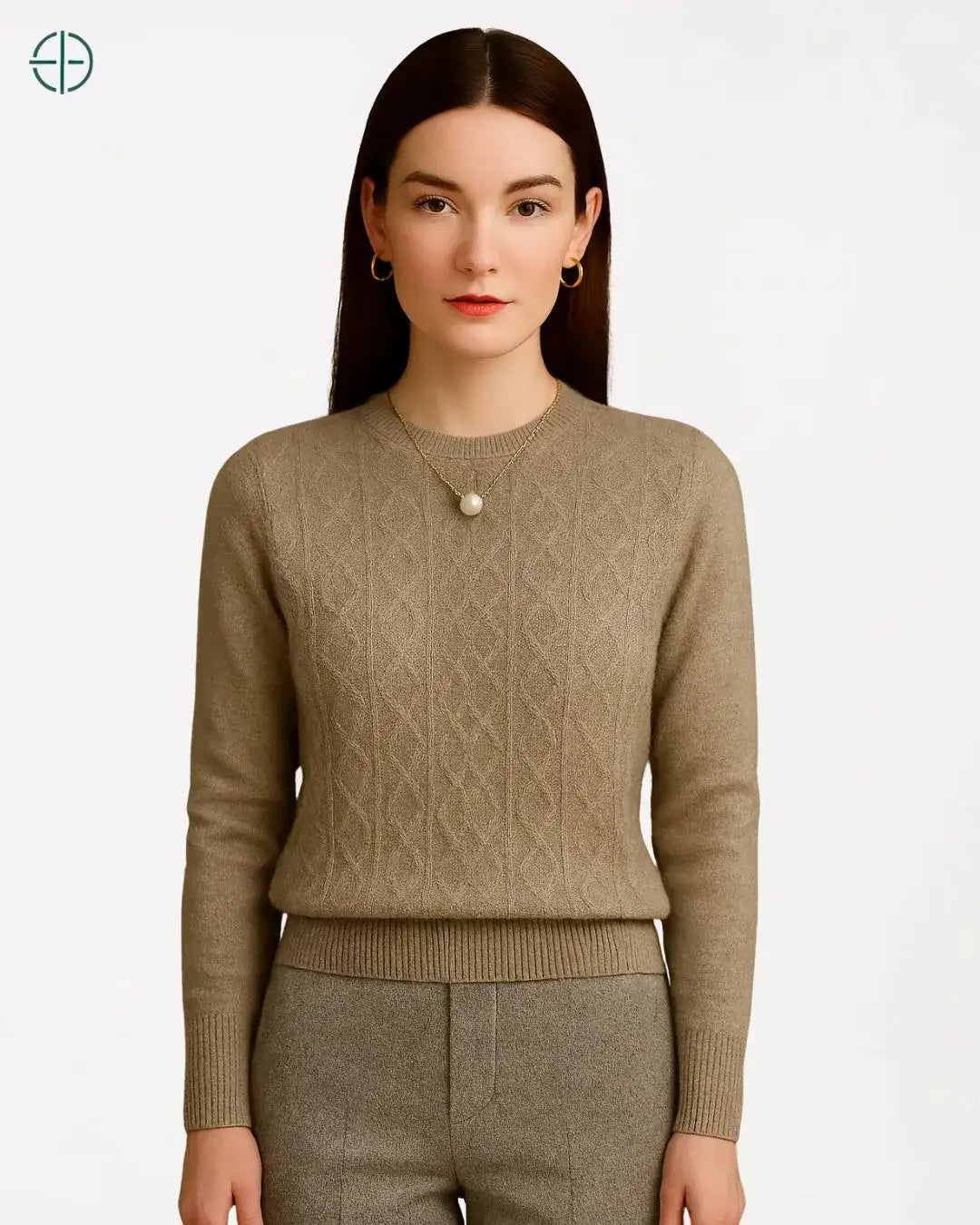 Suéter Gola Redonda Texturizado 100% Caxemira | Rest Money™