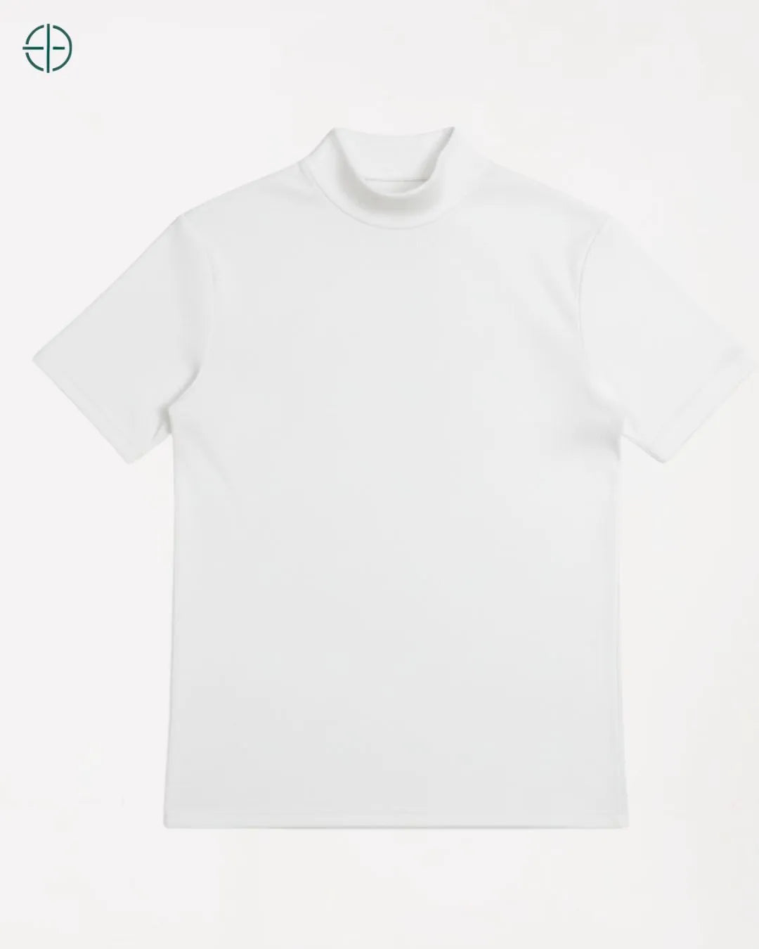 Camisa Masculina Canelada Gola Alta Branca | Rest Money™