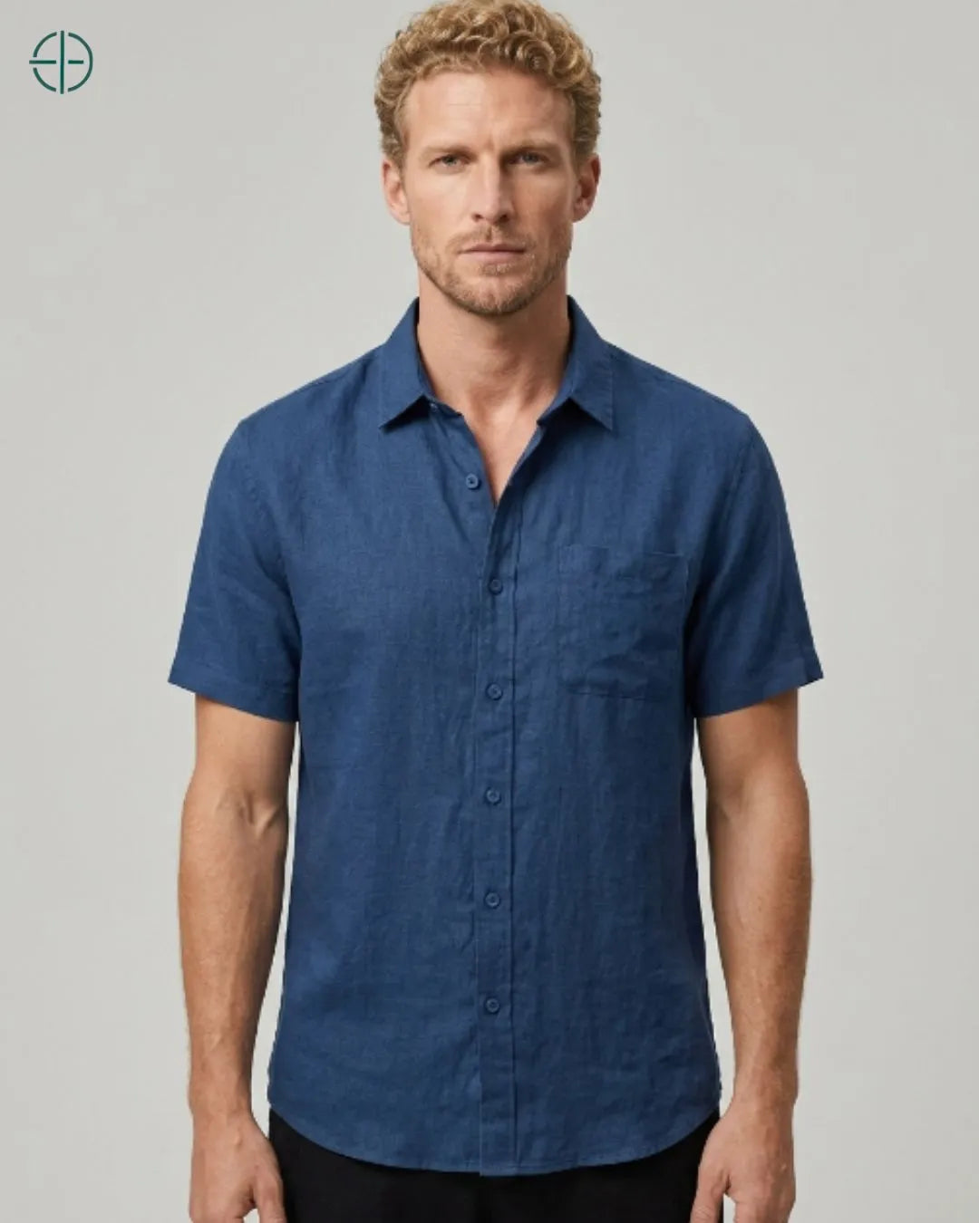 Camisa 100% Linho Belga Manga Curta | Rest Money™