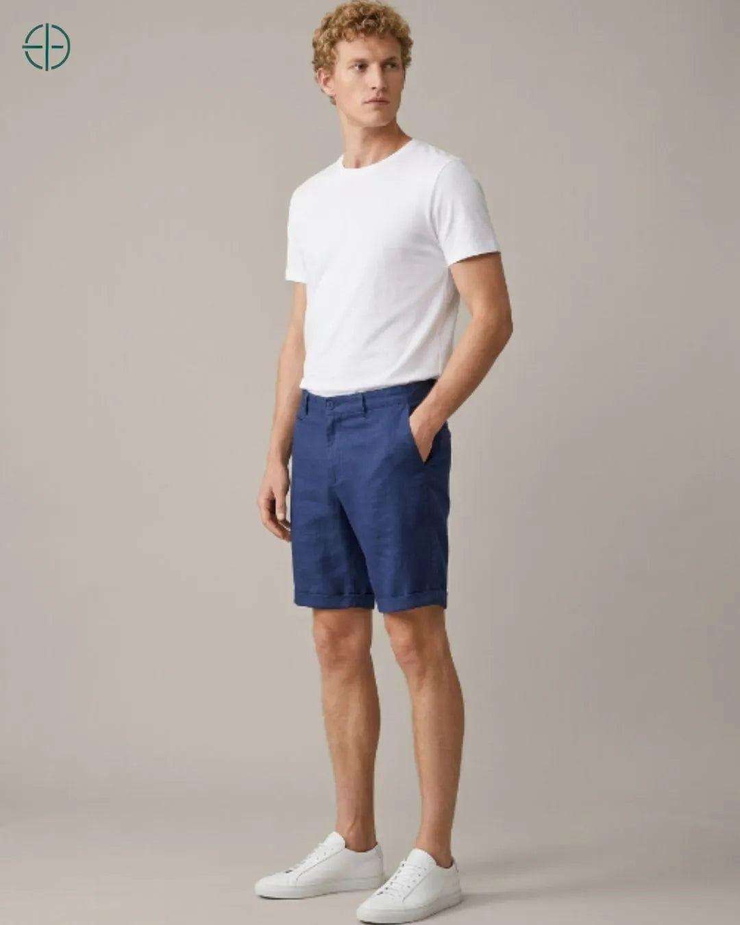 Bermuda 100% Linho Belga Masculina | Rest Money™