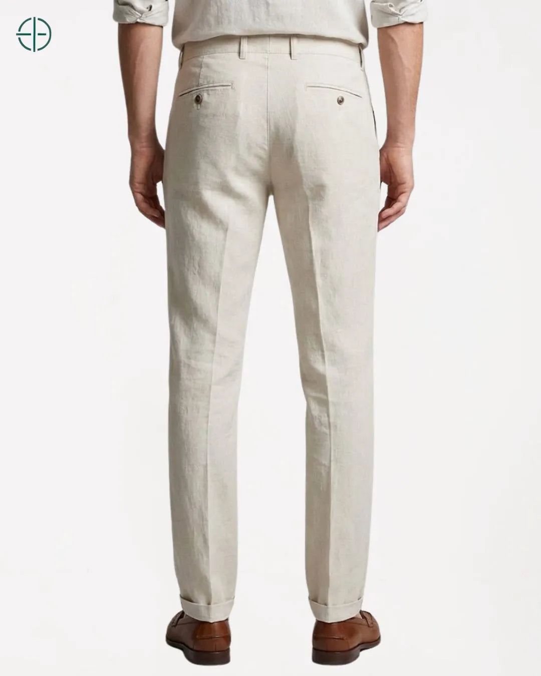 Calça 100% Linho Bege Masculina | Rest Money™