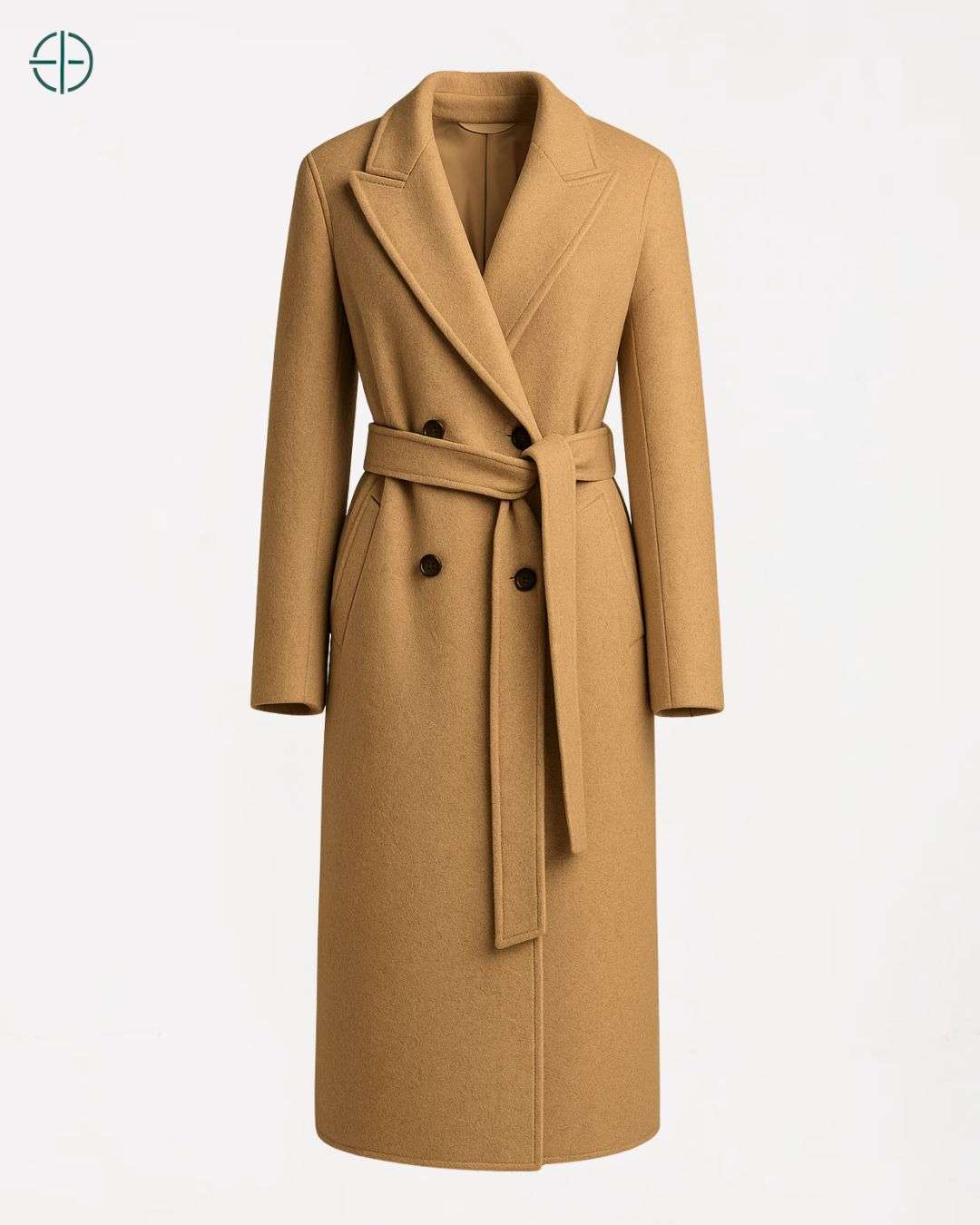 Sobretudo Transpassado com Cinto 100% Caxemira | Rest Money™