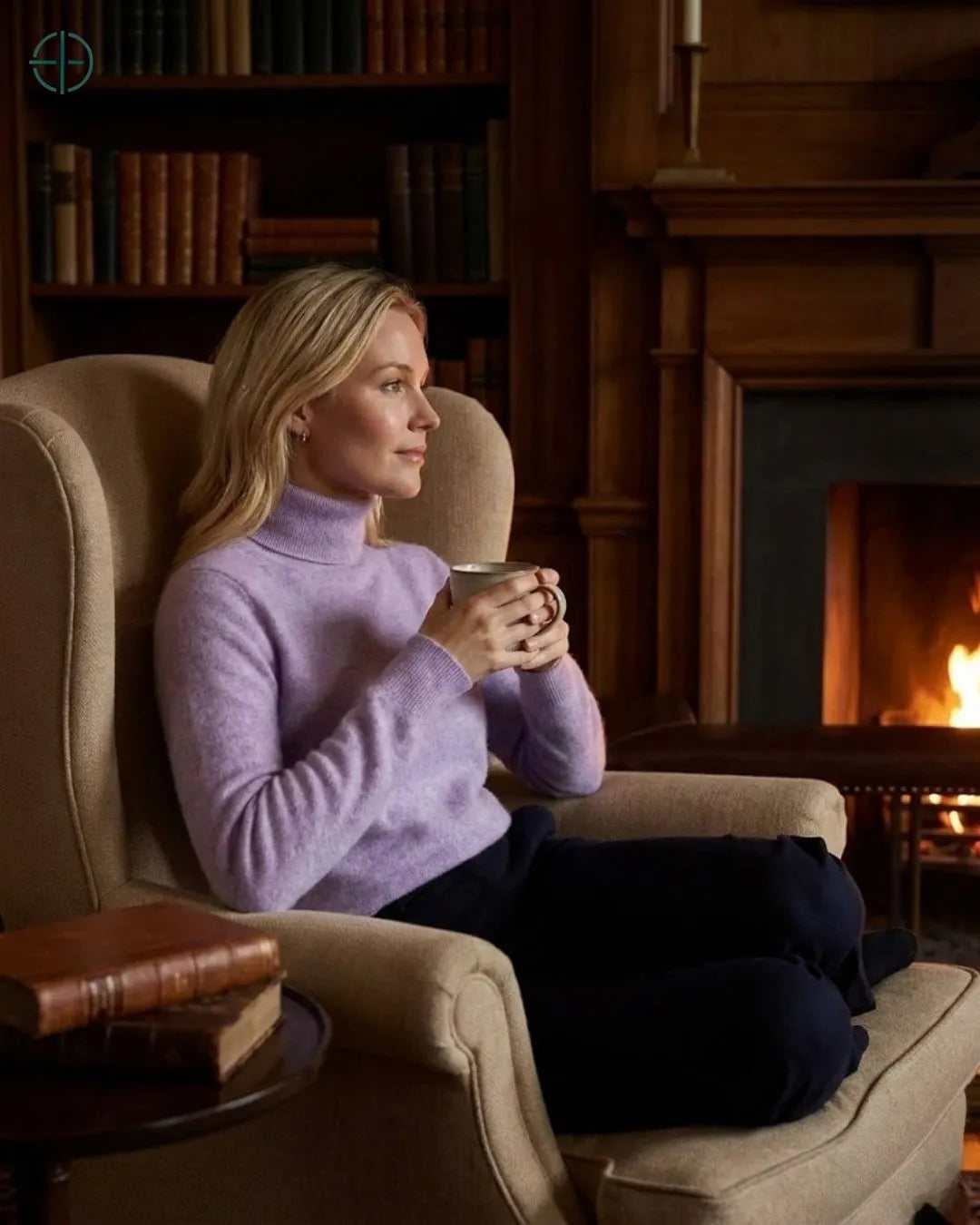 Suéter Feminino Gola Alta 100% Caxemira | Rest Money™