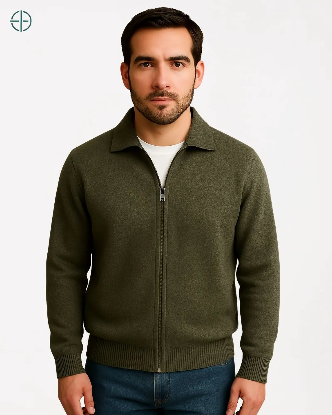 Cardigan Lapela 100% Caxemira Masculino | Rest Money™