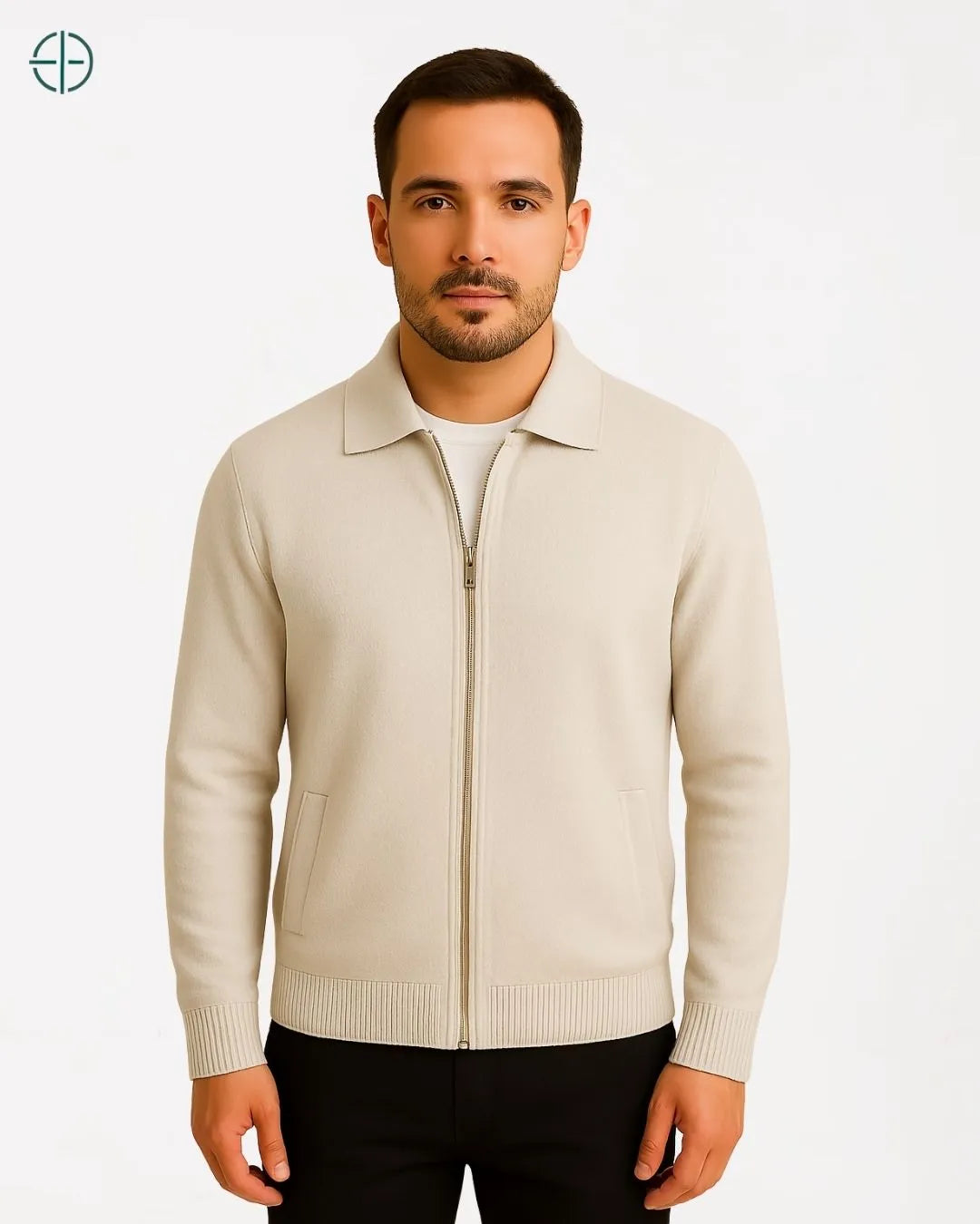 Cardigan Lapela 100% Caxemira Masculino | Rest Money™