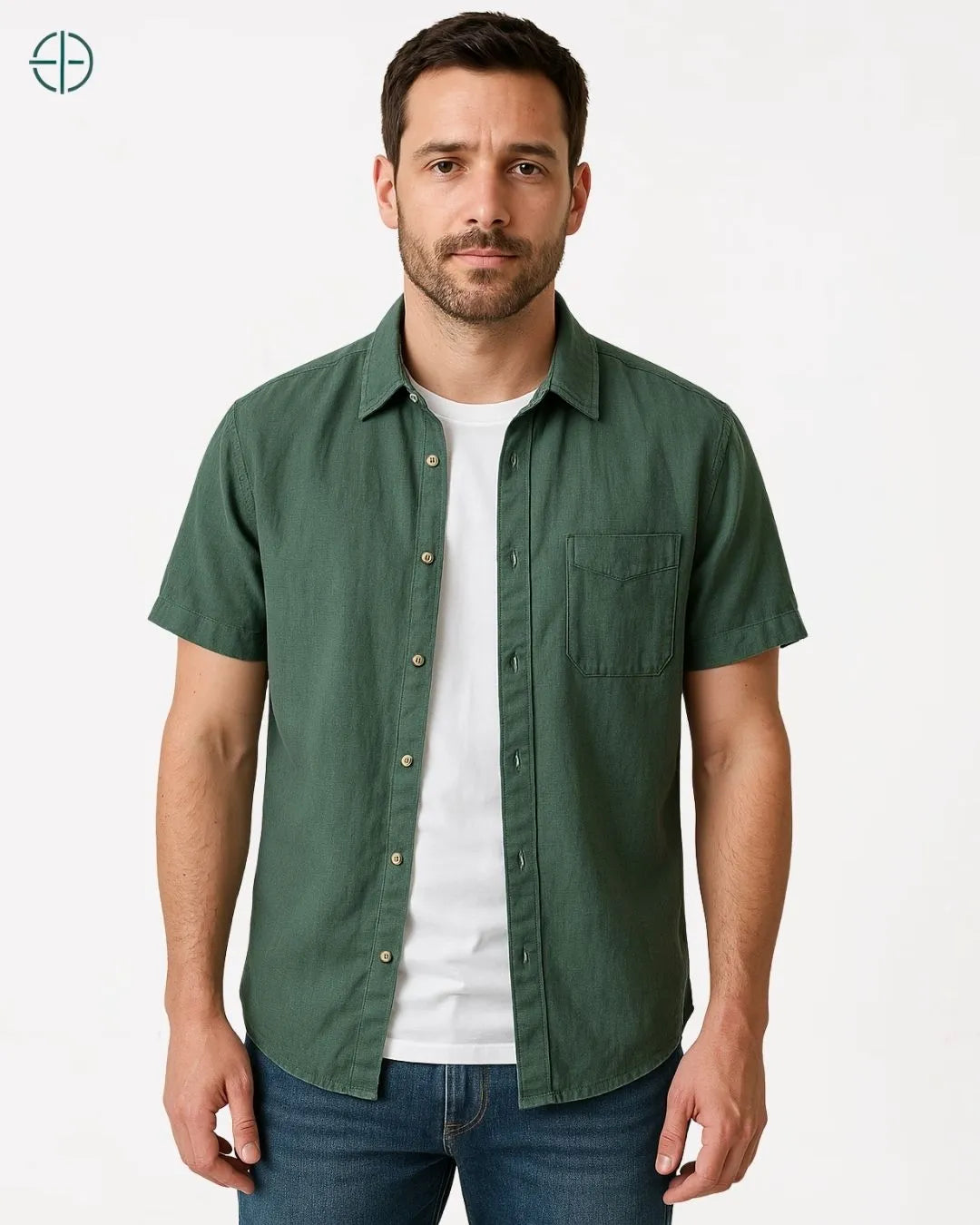 Camisa 100% Linho Manga Curta | Rest Money™
