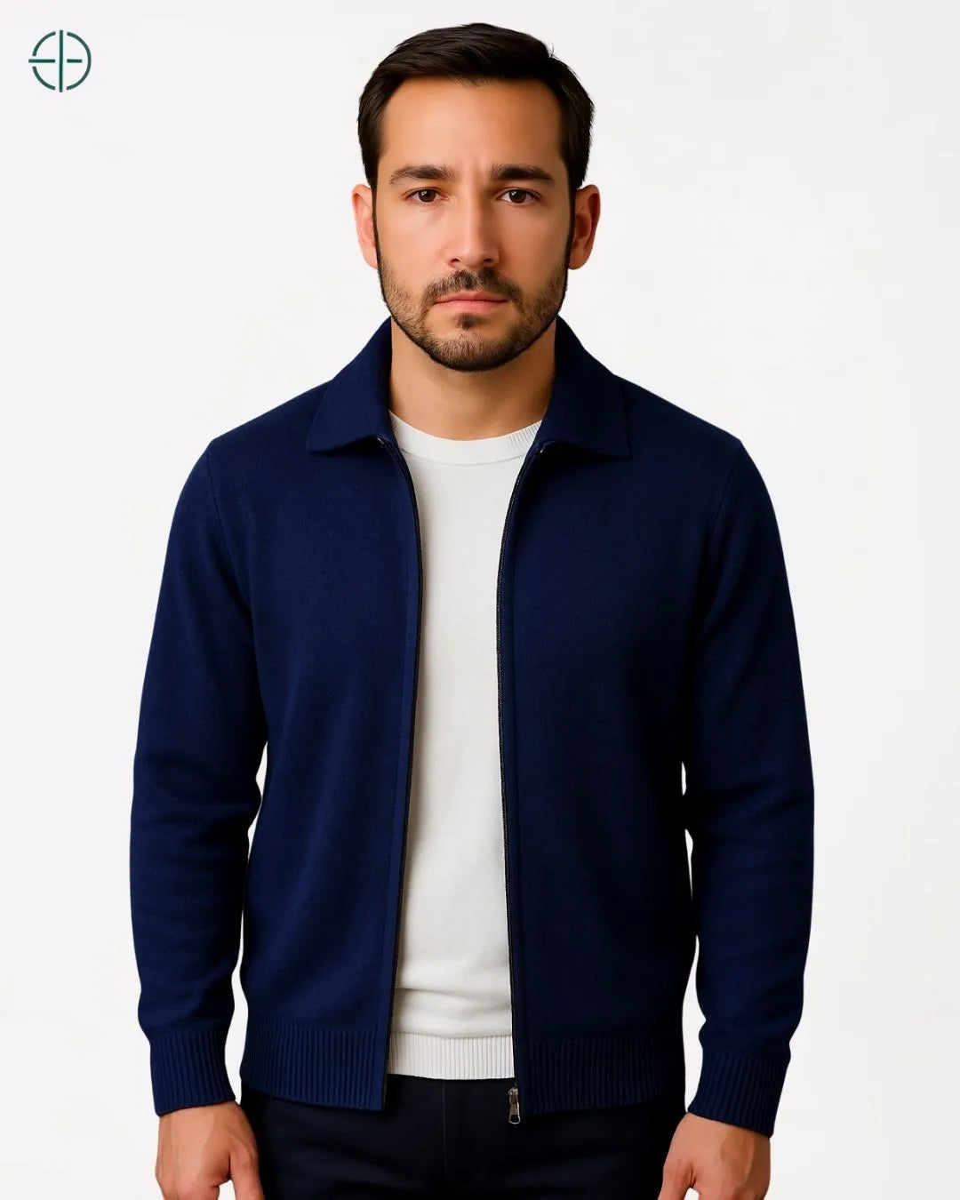 Cardigan Lapela 100% Caxemira Masculino | Rest Money™