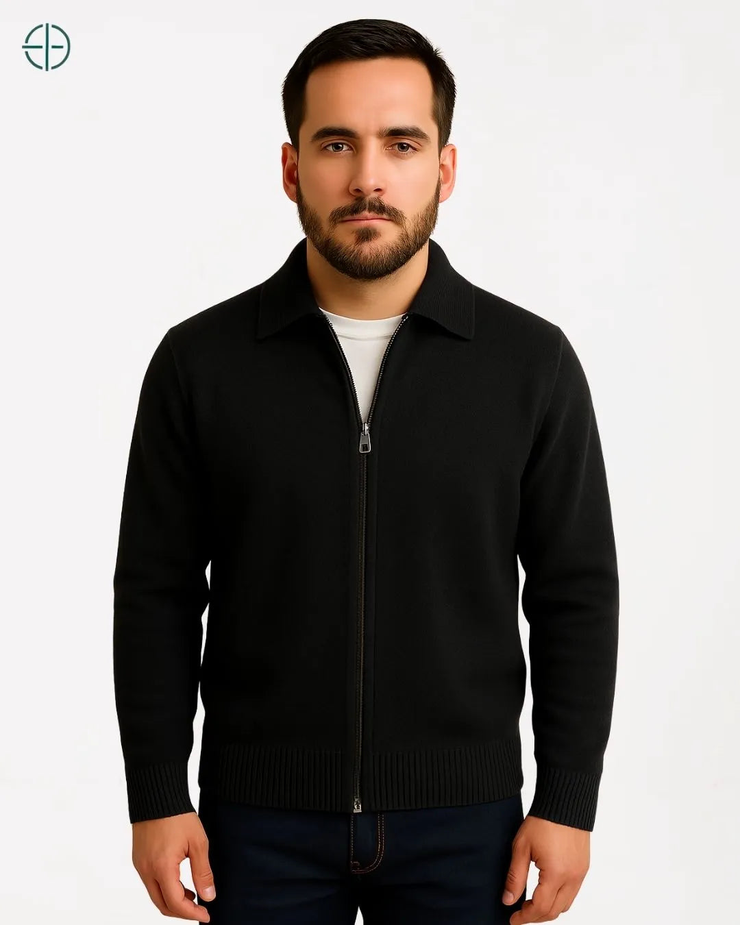 Cardigan Lapela 100% Caxemira Masculino | Rest Money™