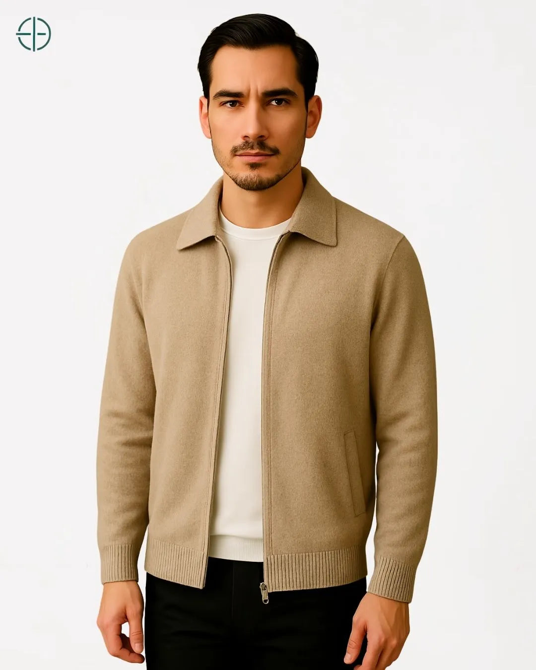 Cardigan Lapela 100% Caxemira Masculino | Rest Money™