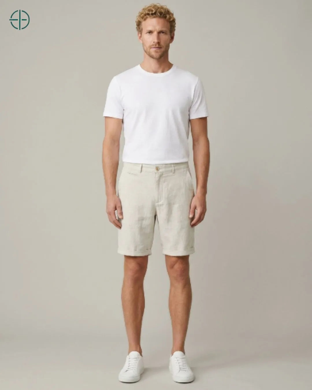 Bermuda 100% Linho Belga Masculina | Rest Money™