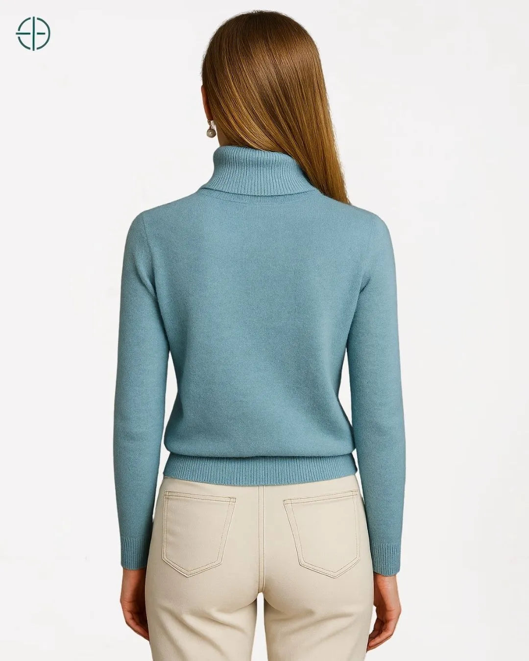 Suéter Feminino Gola Alta 100% Caxemira | Rest Money™
