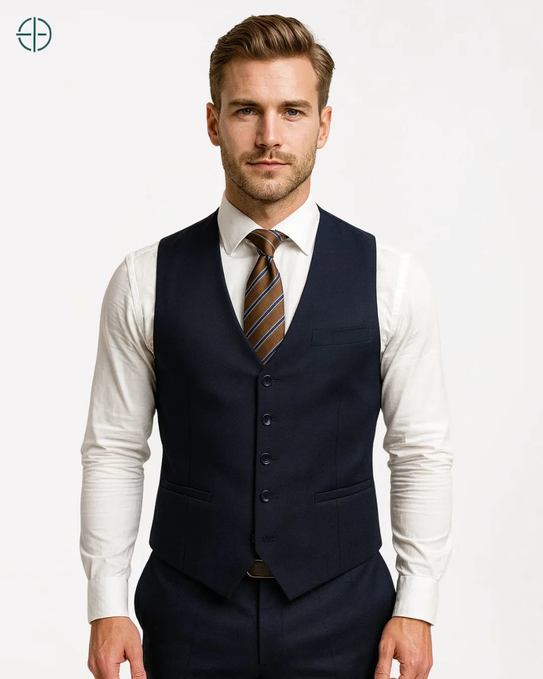 Colete Social Slim Masculino Azul-Marinho | Rest Money™