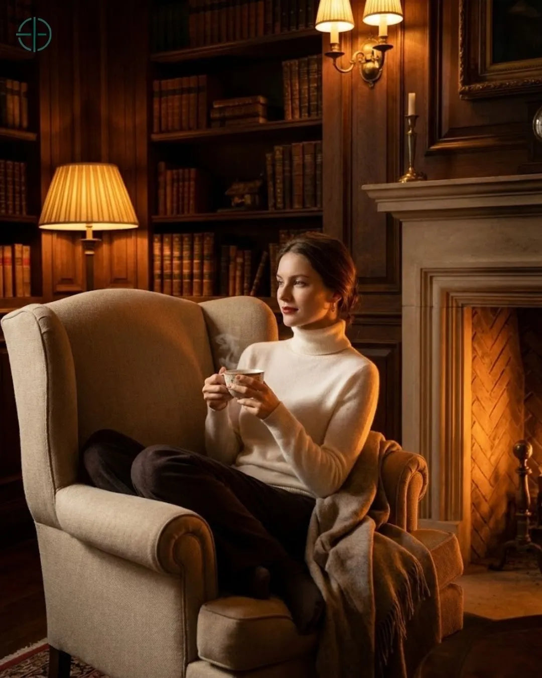 Suéter Feminino Gola Alta 100% Caxemira | Rest Money™