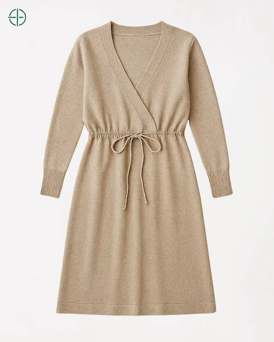 Vestido Transpassado com Amarração 100% Caxemira | Rest Money™