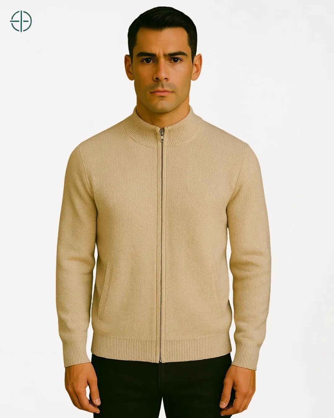 Casaco Masculino Zíper 100% Caxemira | Rest Money™
