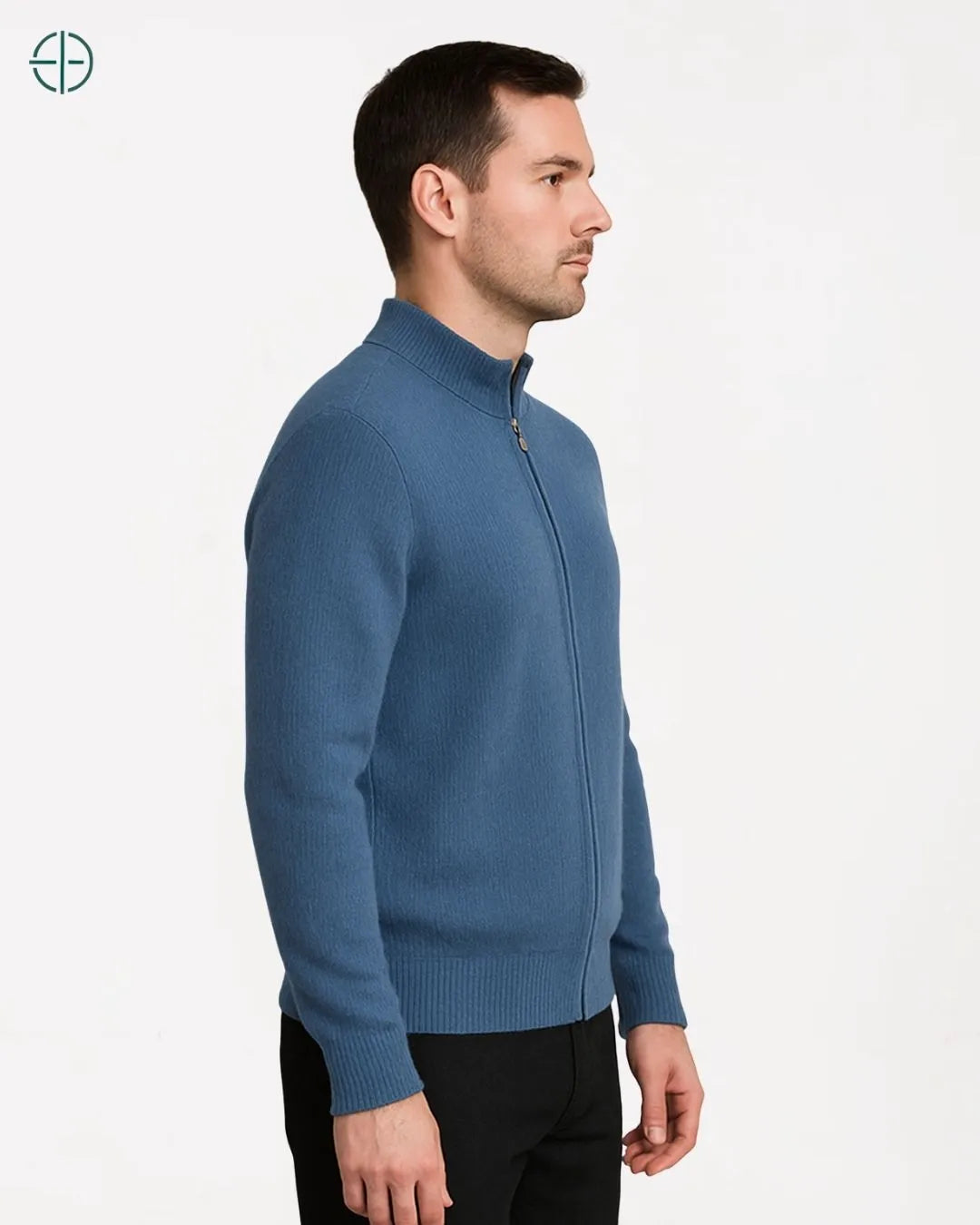 Casaco Masculino Zíper 100% Caxemira | Rest Money™