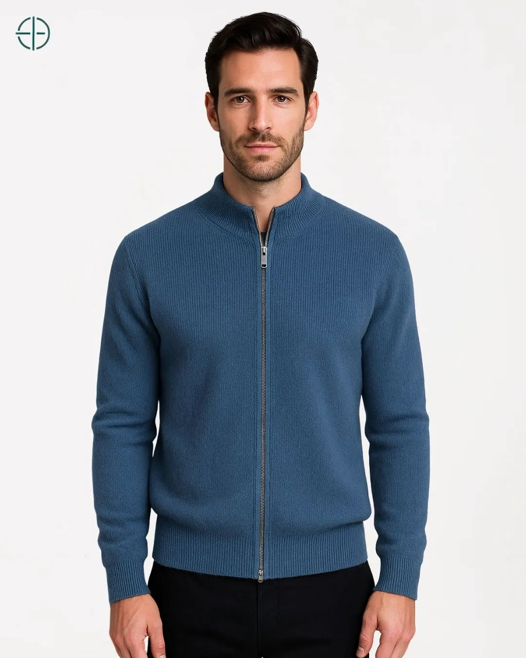 Casaco Masculino Zíper 100% Caxemira | Rest Money™