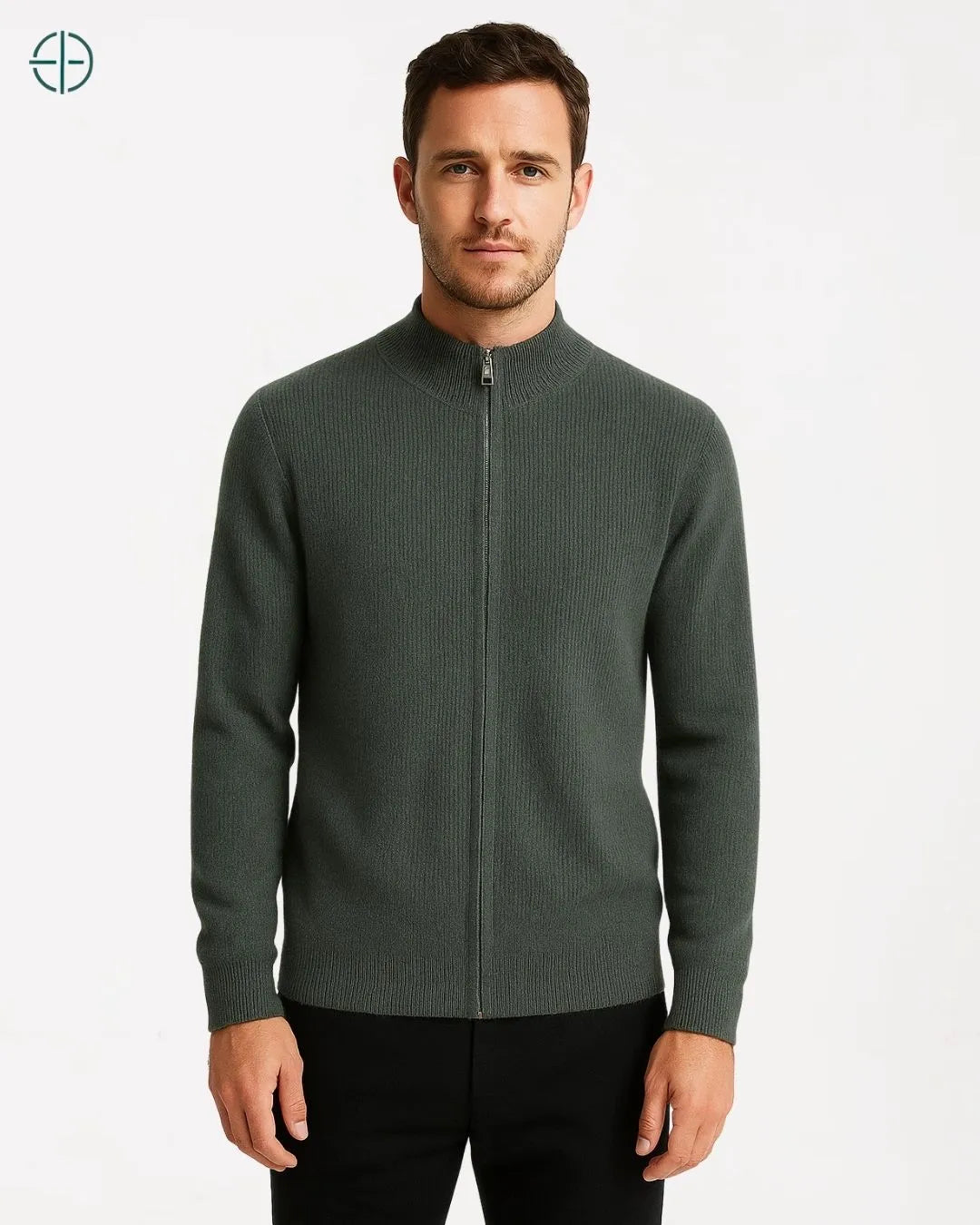 Casaco Masculino Zíper 100% Caxemira | Rest Money™