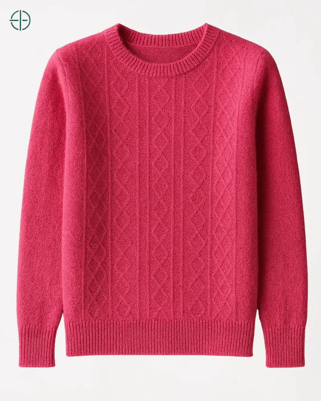 Suéter Gola Redonda Texturizado 100% Caxemira | Rest Money™