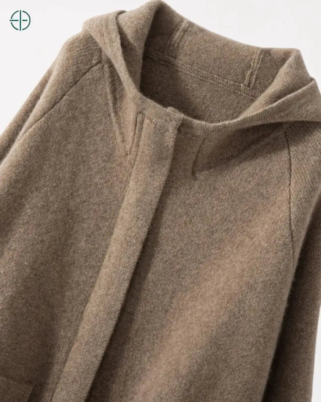 Casaco Longo com Capuz 100% Caxemira | Rest Money™