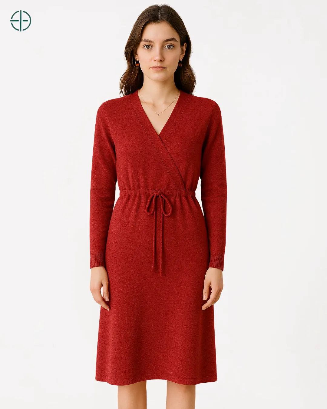 Vestido Transpassado com Amarração 100% Caxemira | Rest Money™