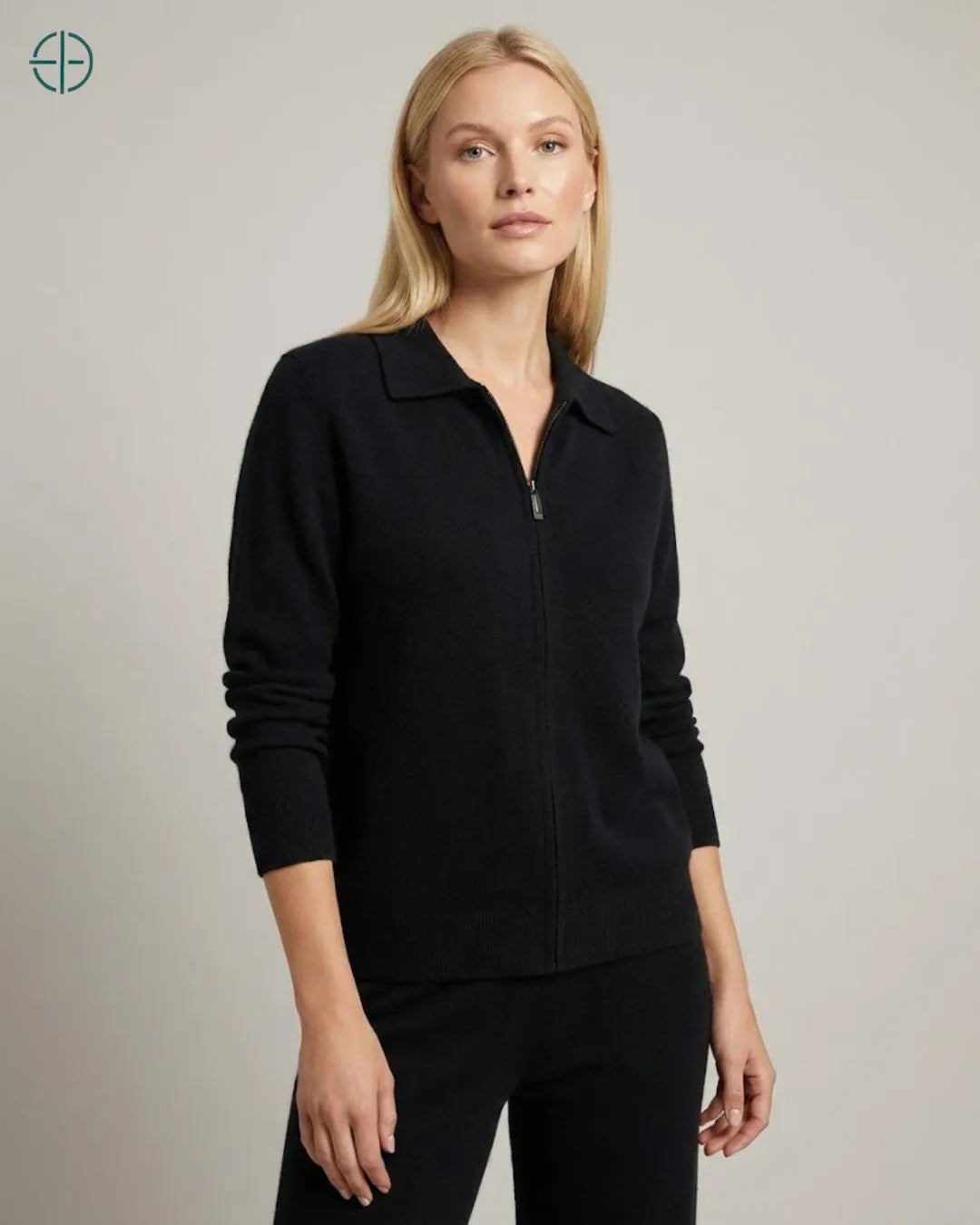 Suéter Feminino Doria Preto 100% Cashmere | Rest Money™