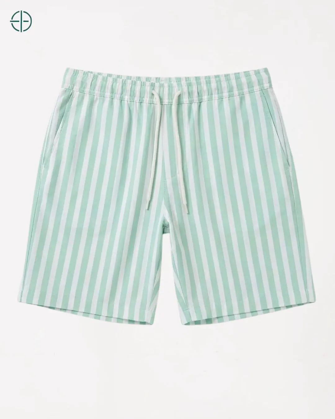 Bermuda Listrada Verde Claro | Rest Money™