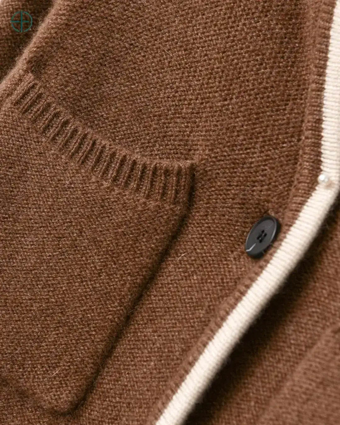 Jaqueta com Debrum Contrastante 100% Caxemira | Rest Money™