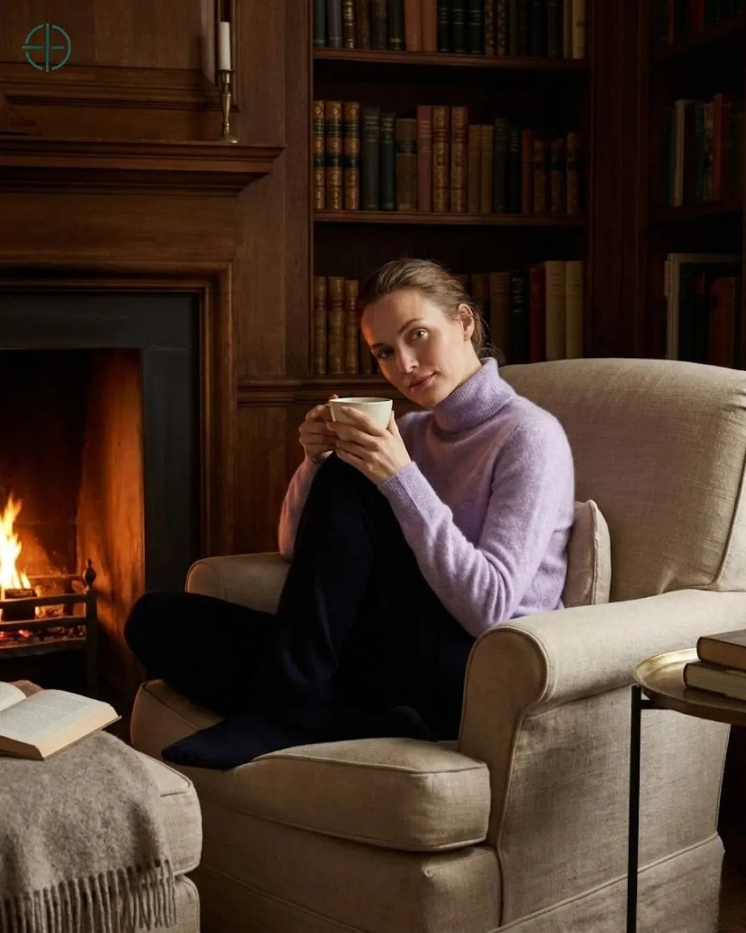 Suéter Feminino Gola Alta 100% Caxemira | Rest Money™