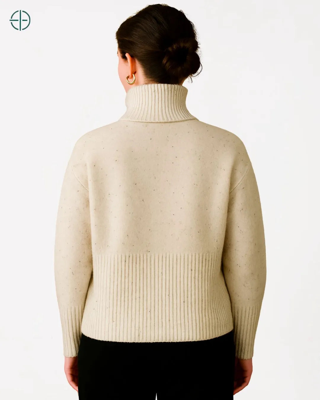 Suéter Gola Alta Oversized 100% Caxemira | Rest Money™