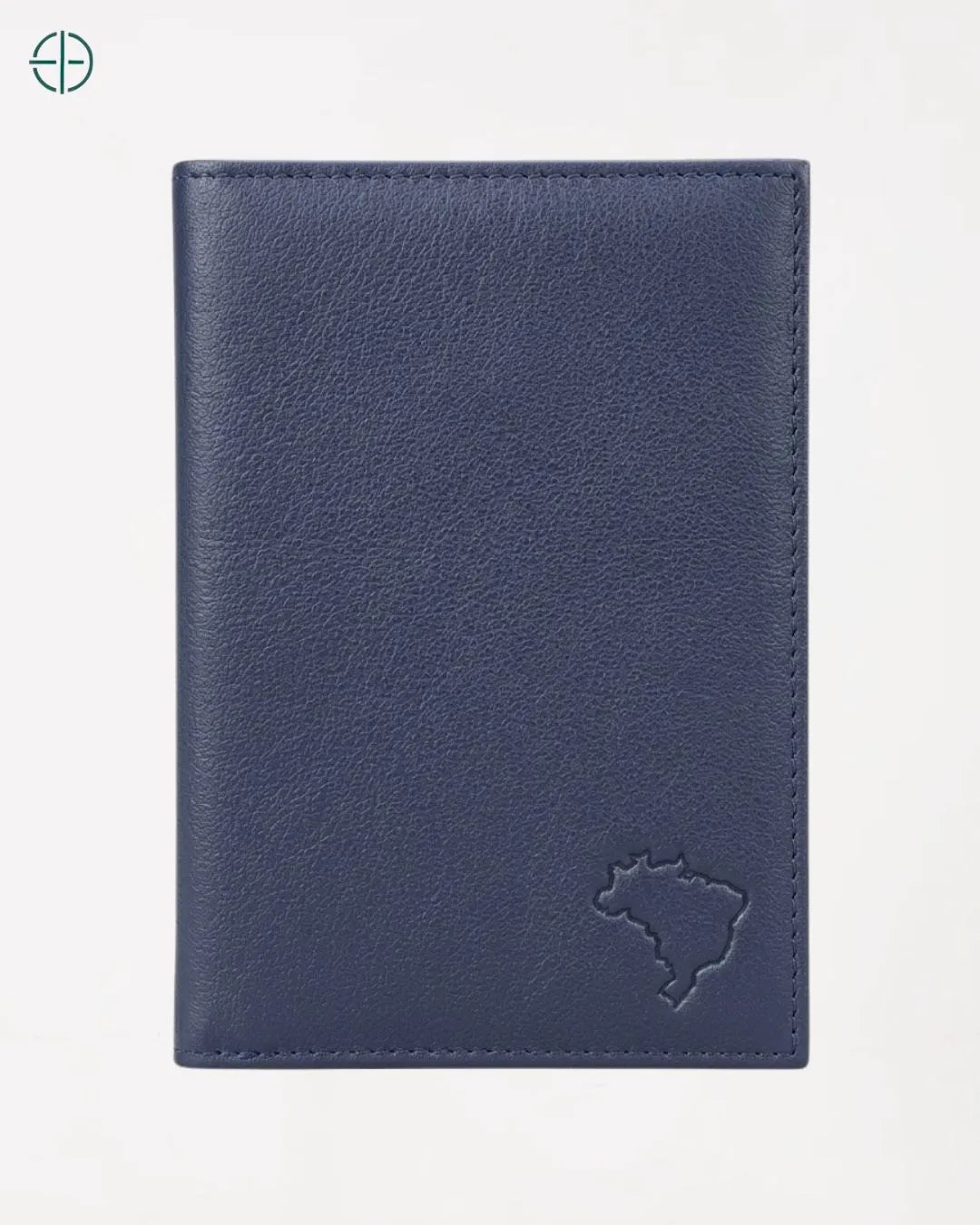 Porta Passaporte Masculino Brasil Azul 100% Couro Legítimo | Rest Money™