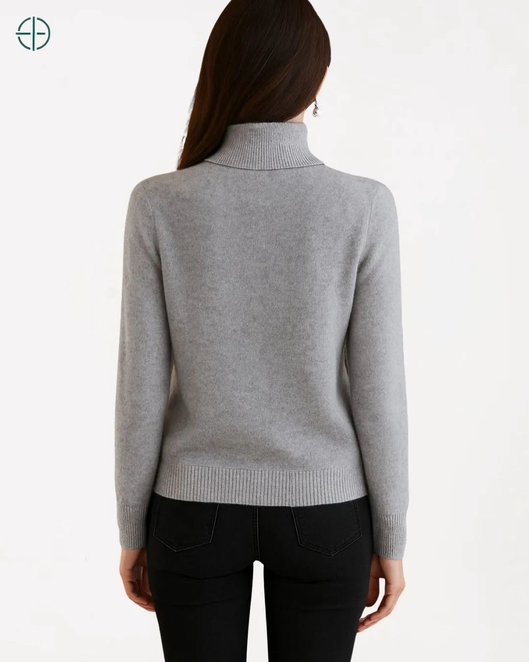 Suéter Feminino Gola Alta 100% Caxemira | Rest Money™