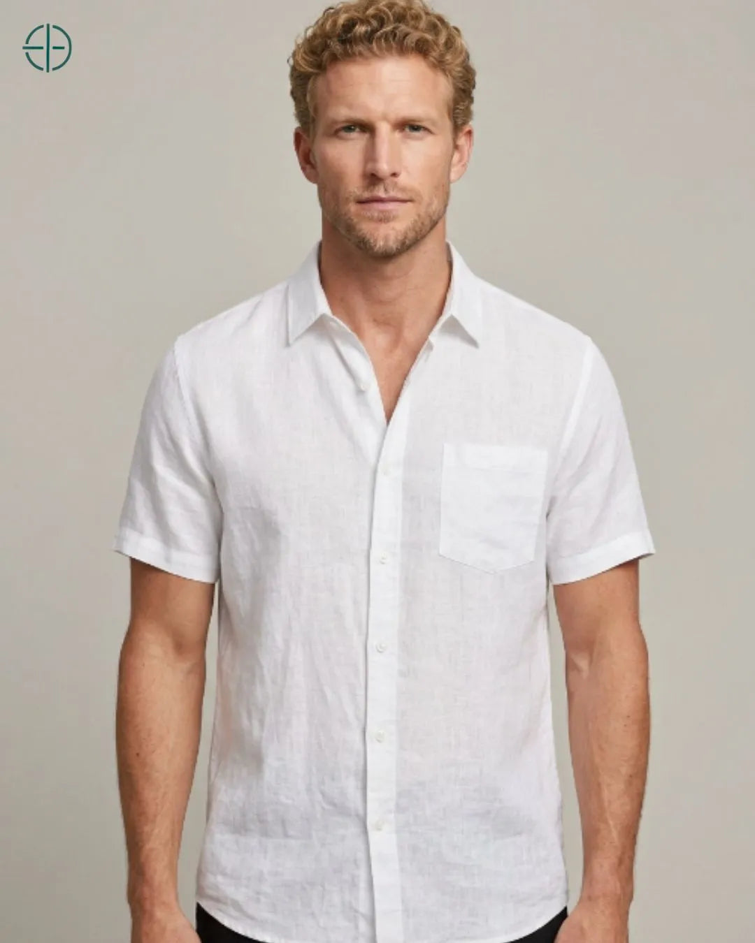 Camisa 100% Linho Belga Manga Curta | Rest Money™