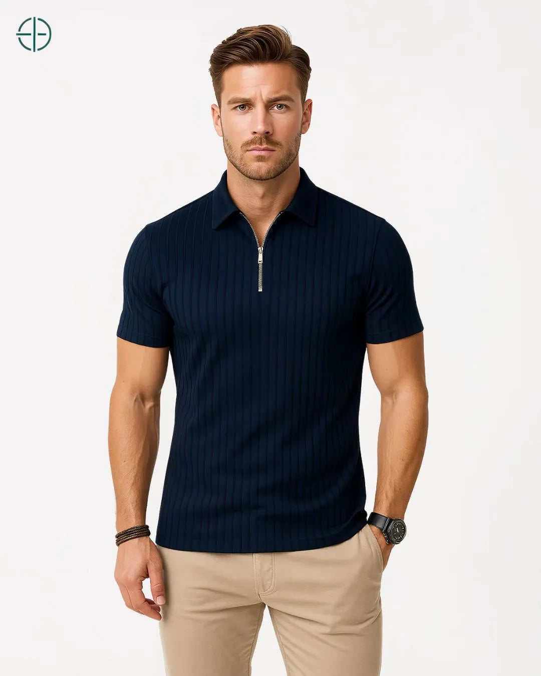 Polo_Manga_Curta_Meio_Ziper_Canelada_Rest_Money_