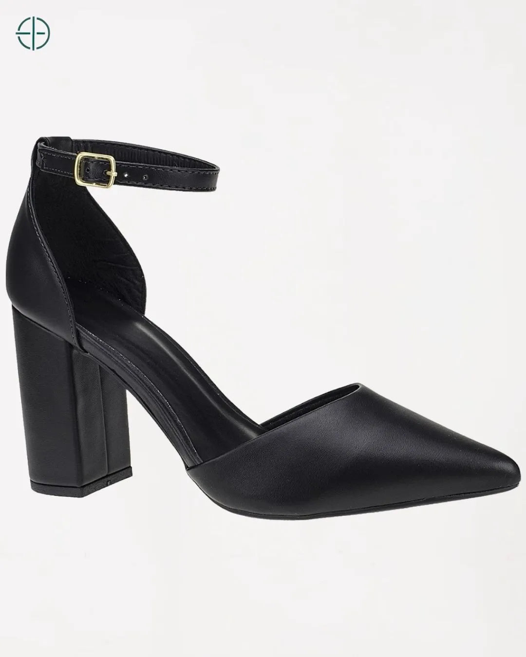 Elegância e conforto com bico fino e salto grosso que complementam qualquer look.

