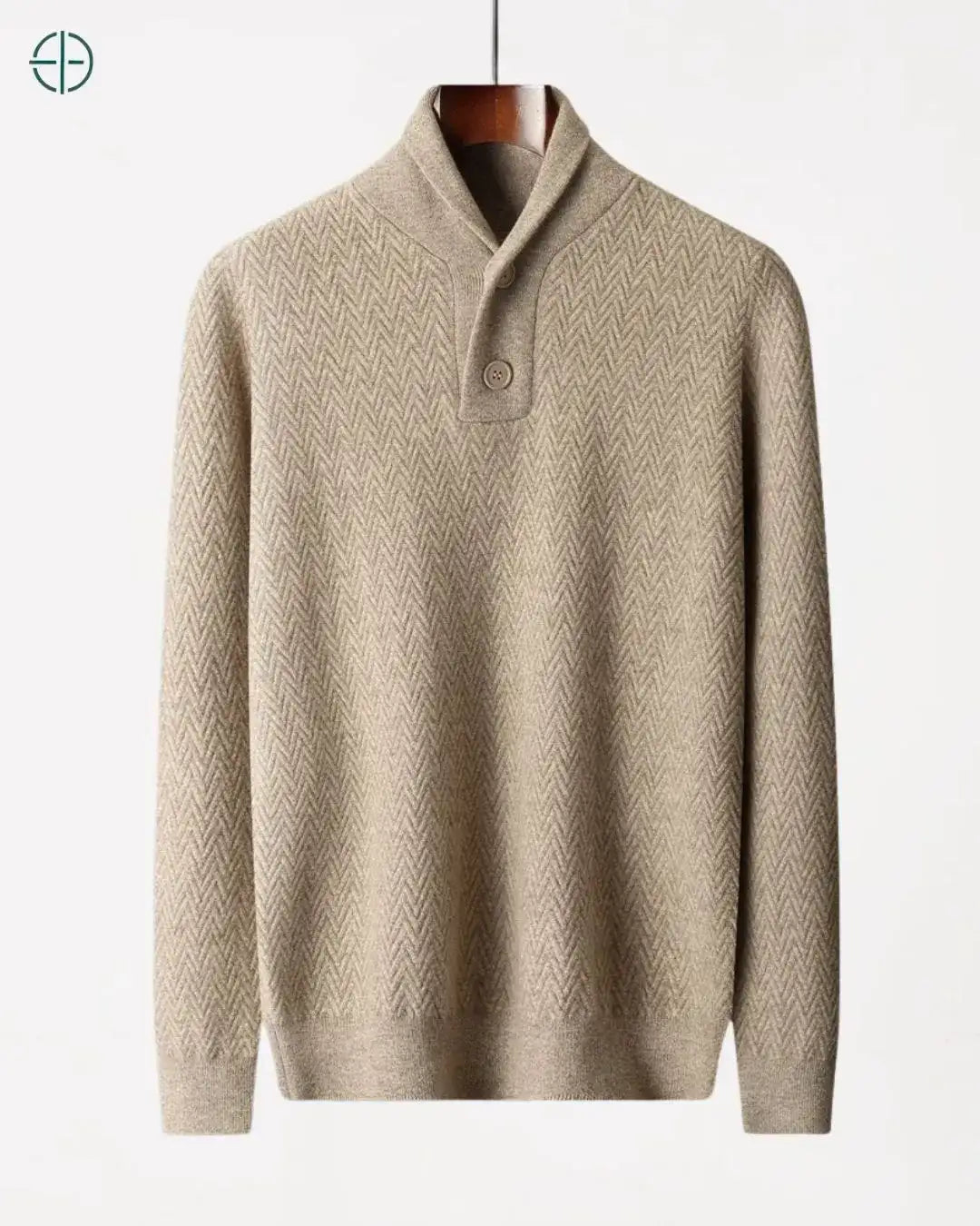 Suéter Estruturado 2 Botões 100% Caxemira