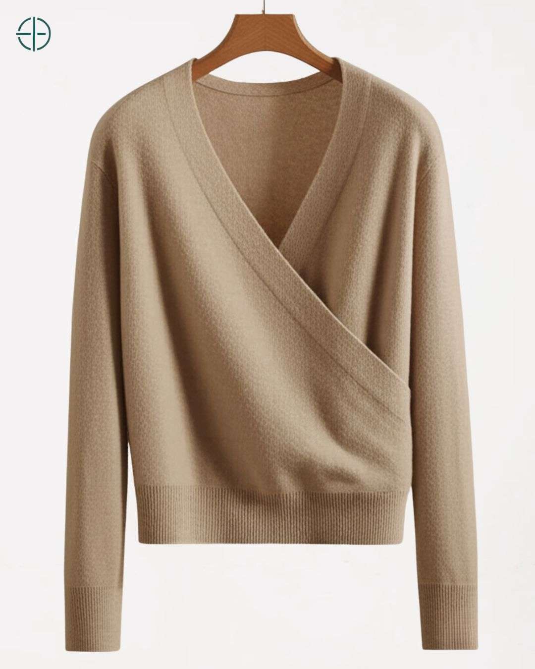 Suéter Transpassado 100% Caxemira