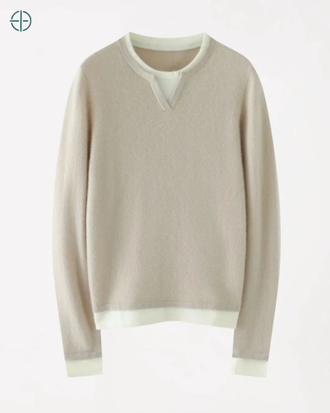 Suéter Efeito Sobreposto 100% Caxemira