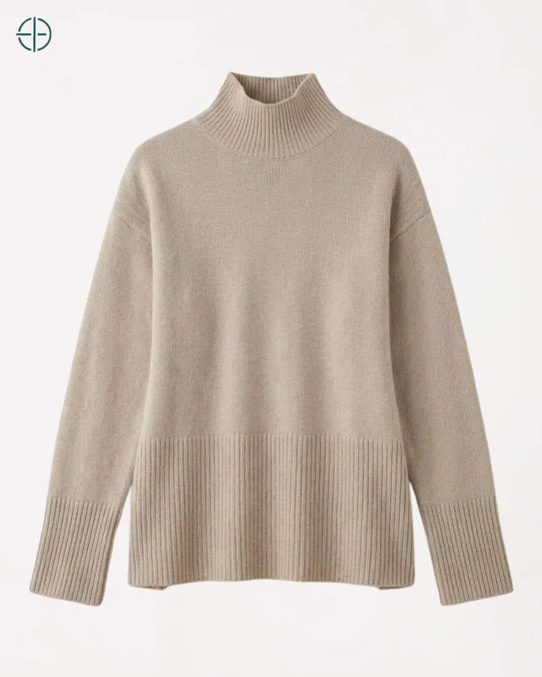 Suéter Gola Alta Oversized 100% Caxemira | Rest Money™