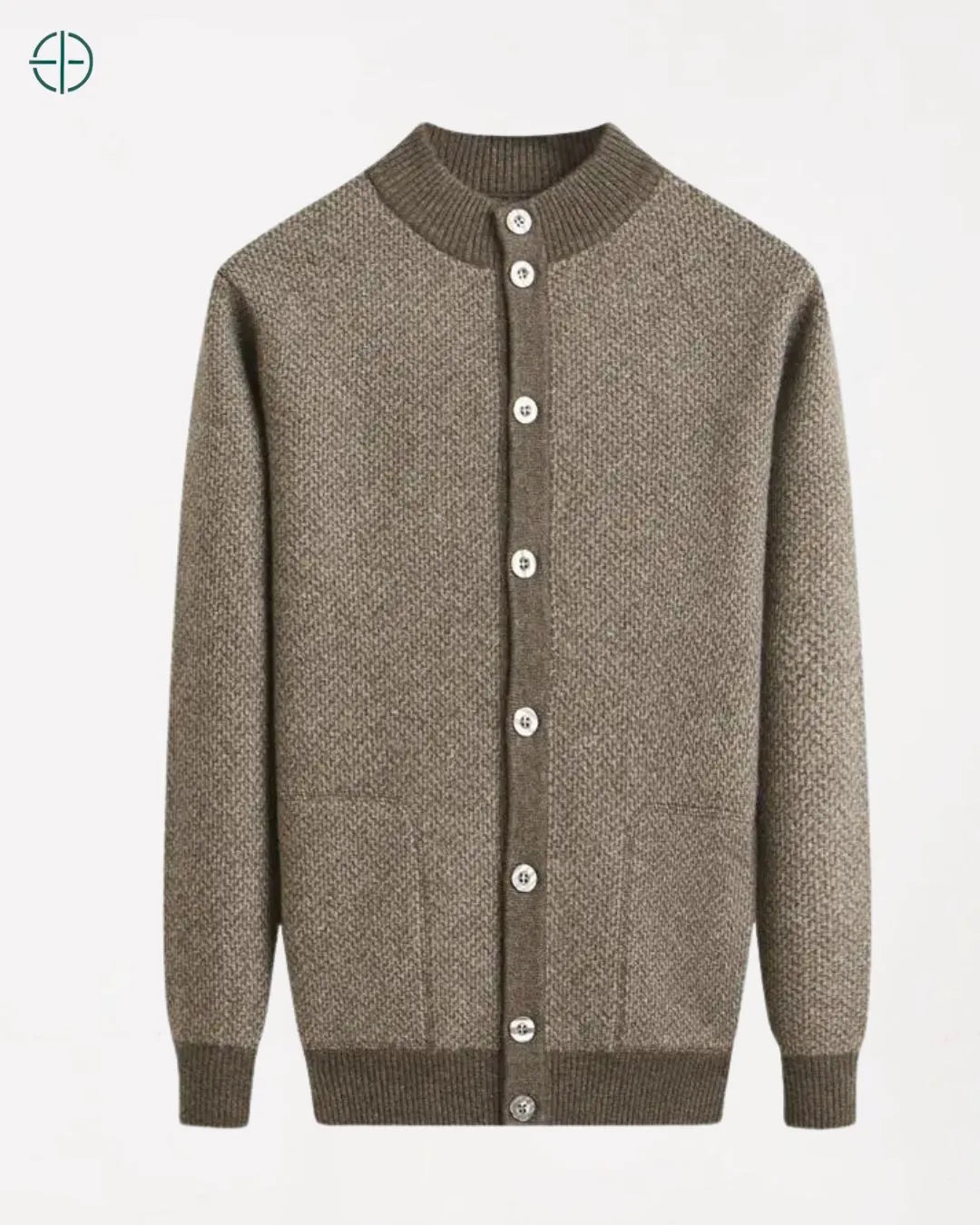 Suéter de Botões Engrossado 100% Caxemira | Rest Money™