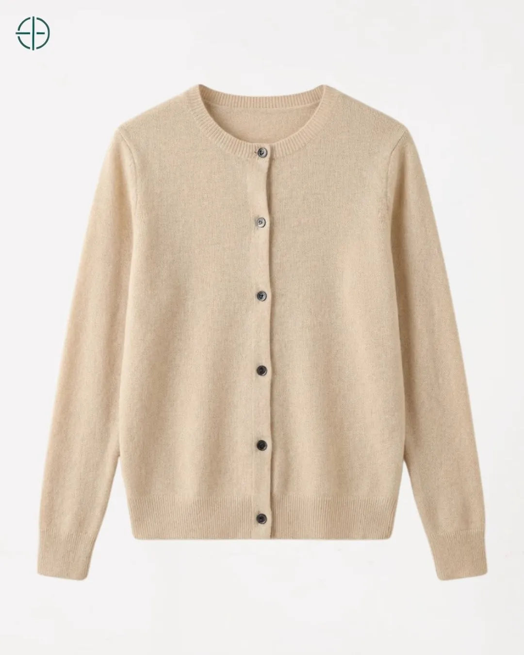 Suéter de Botões Gola Redonda 100% Caxemira | Rest Money™