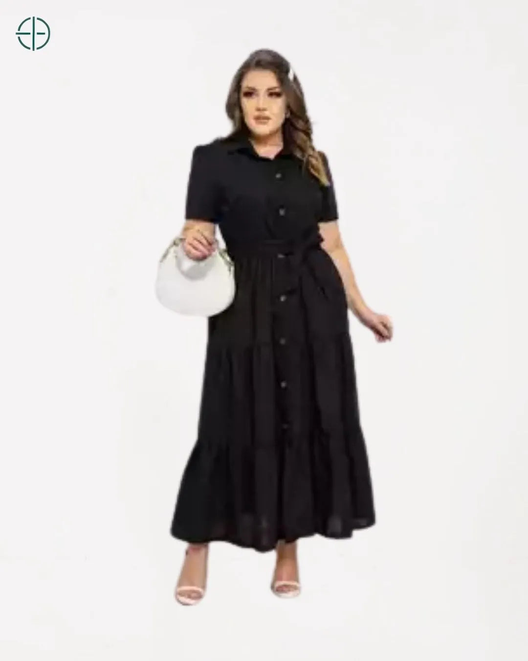 Elegância e frescor em um único vestido, ideal para os dias quentes

