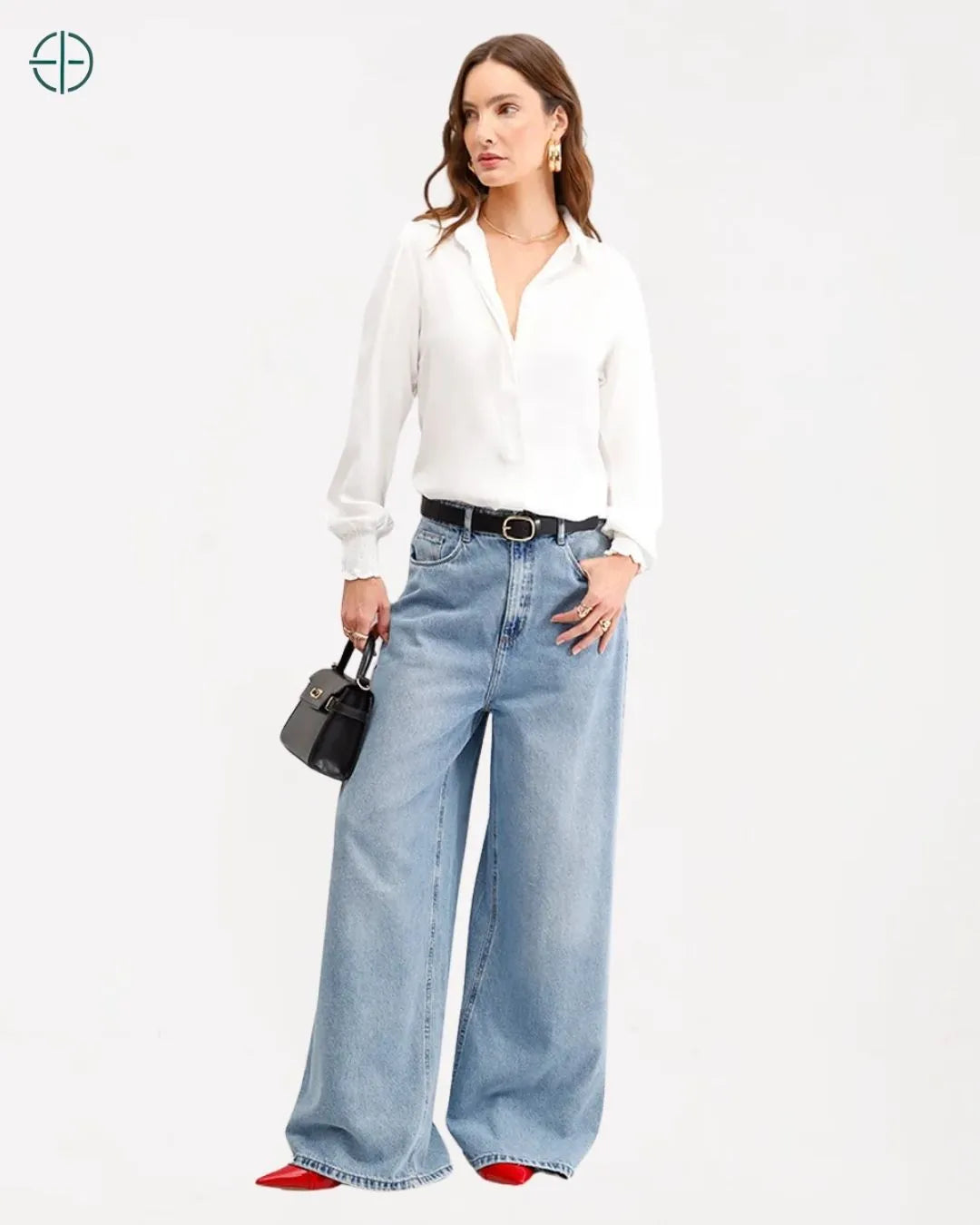look casual com camisa de viscose e calça social

