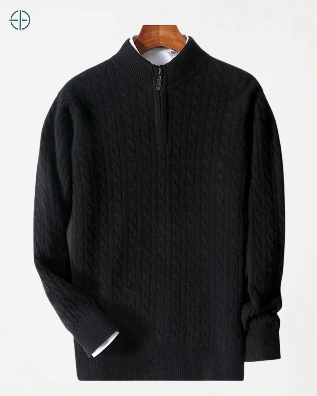 Pulôver com gola redonda Rest Money, ideal para sobreposições discretas e elegantes.

