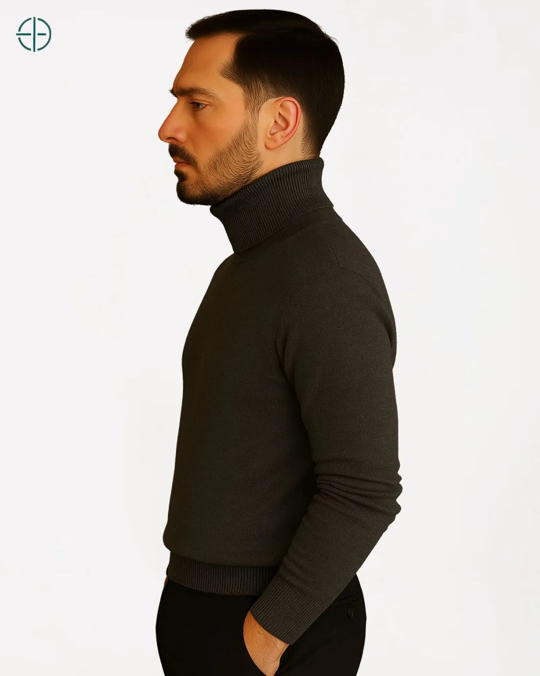 Visual clássico masculino com suéter Rest Money em composição monocromática

